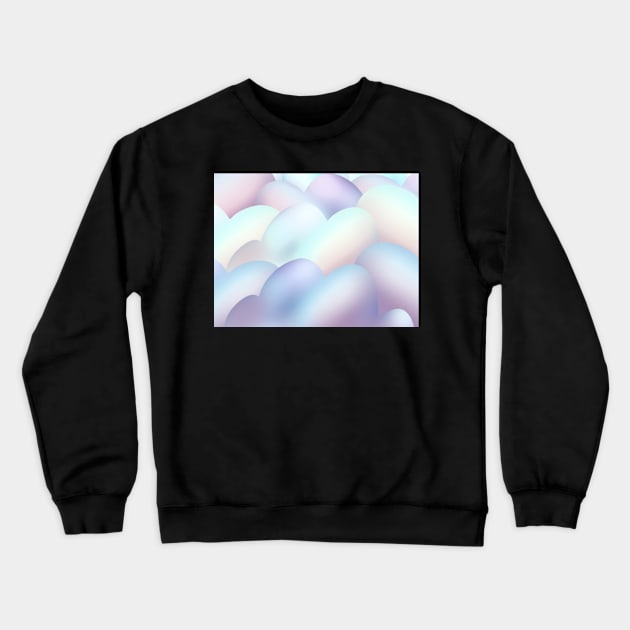 Mermaid Cloud Print Crewneck Sweatshirt by eeliseart